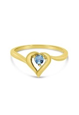 captivating round blue topaz gemstone yellow gold birthstone baby ring